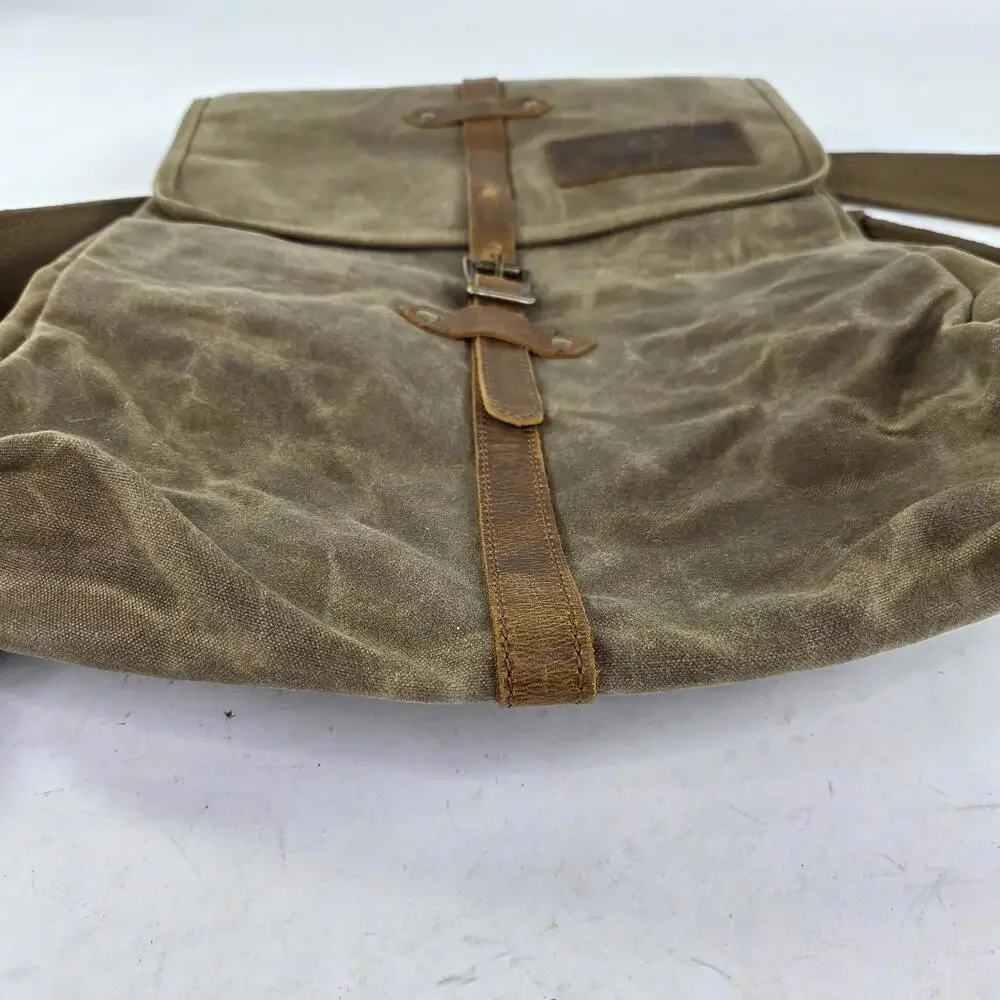 Solstice Oil Waxed Canvas Backpack Rucksack Brown Travel Outdoor Backpacks Bag - Picture 11 of 14